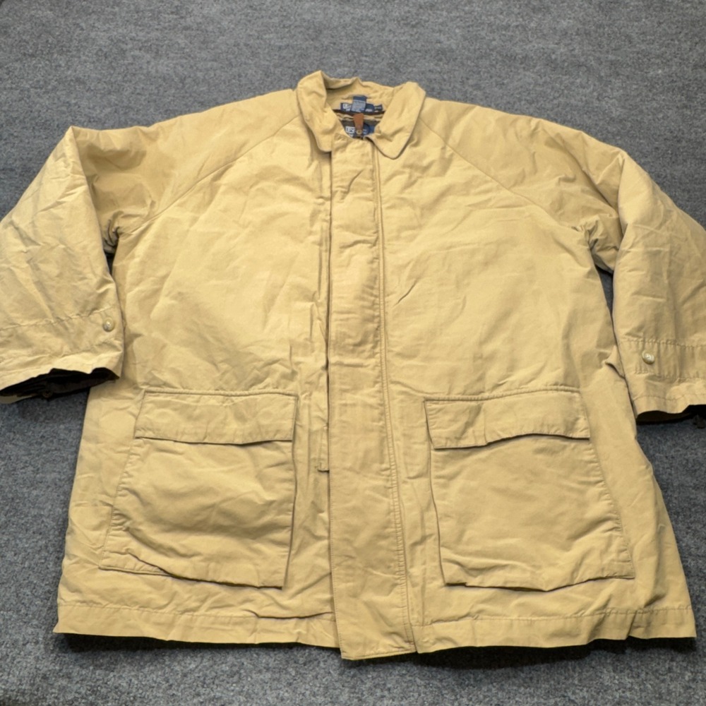 Polo Ralph Lauren Overcoat Mens XL Tan Utility Field Jacket Removable Wool Liner